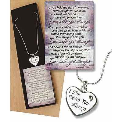 I am with you always Heart Shaped Pendant and Necklace I am with you always Heart Shaped Pendant and Necklace