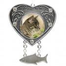 "In Loving Remembrance" Pewter Cat Photo Ornament "In Loving Remembrance" Pewter Cat Photo Ornament