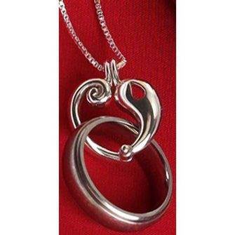 Reunion Heart Memorial Ring Holder Necklace Reunion Heart Memorial Ring Holder Necklace